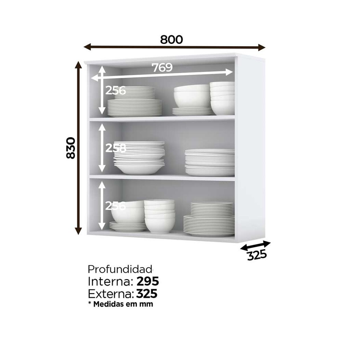 Combo Cocina Mueble Aéreo + Base Home Mobili Americana 80 cm Natural