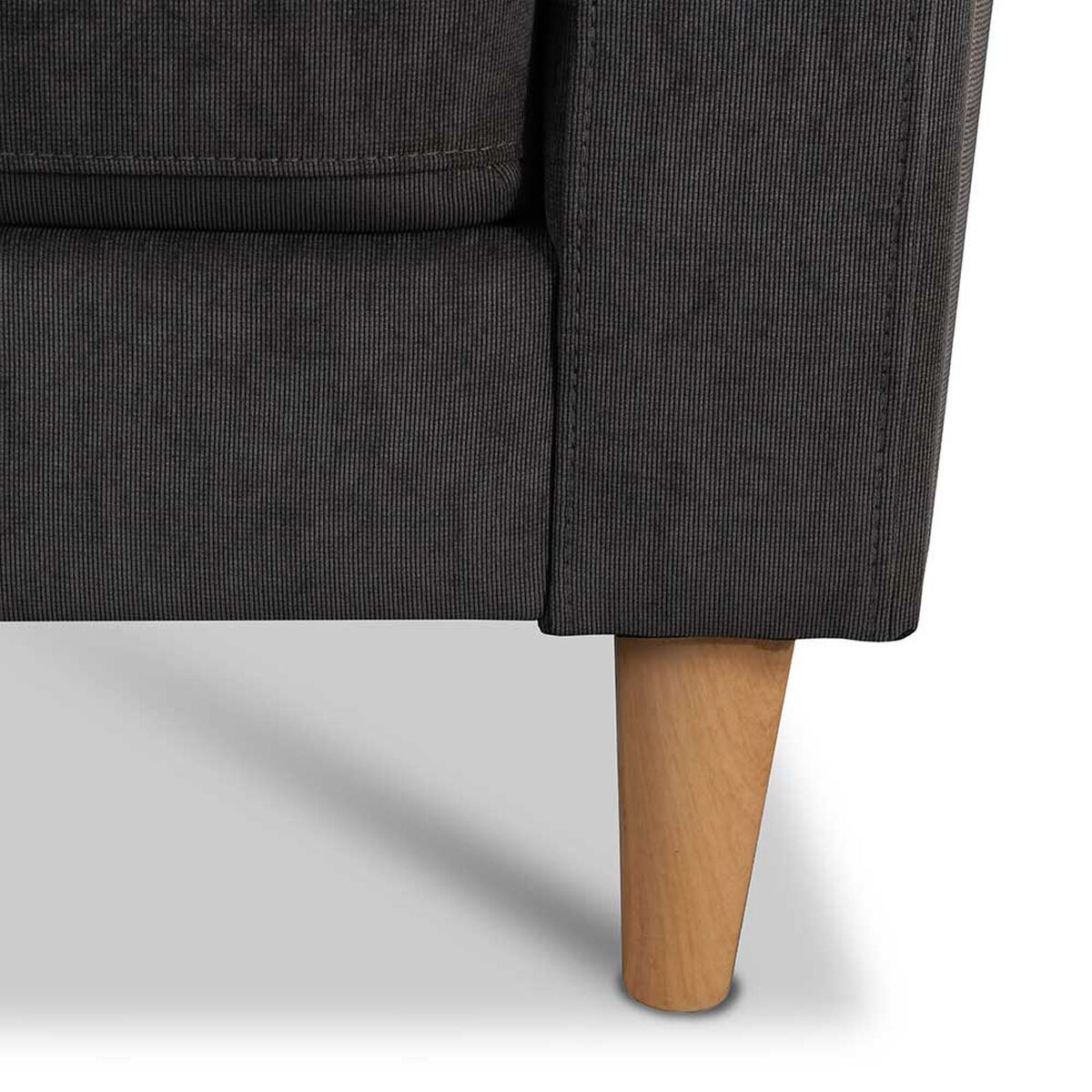 Sofá Seccional Derecho CIC Belfast 5 Cuerpos Grafito