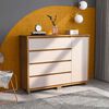 C&oacute;moda Vekkahome Coimbra 4 Cajones 1 Puerta Caf&eacute;