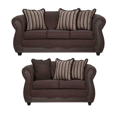 Imagen 1 del producto Juego de Living Black Factory Sofia 5 Cuerpos Café