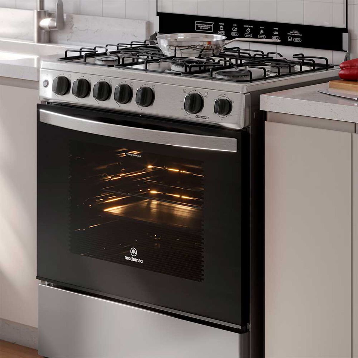 Cocina a Gas Mademsa FM5SSC 5 platos Inox