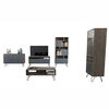 Combo Rack TV+ Biblioteca + Bar Alto + Buffet + Mesa de Centro TuHome Vassel