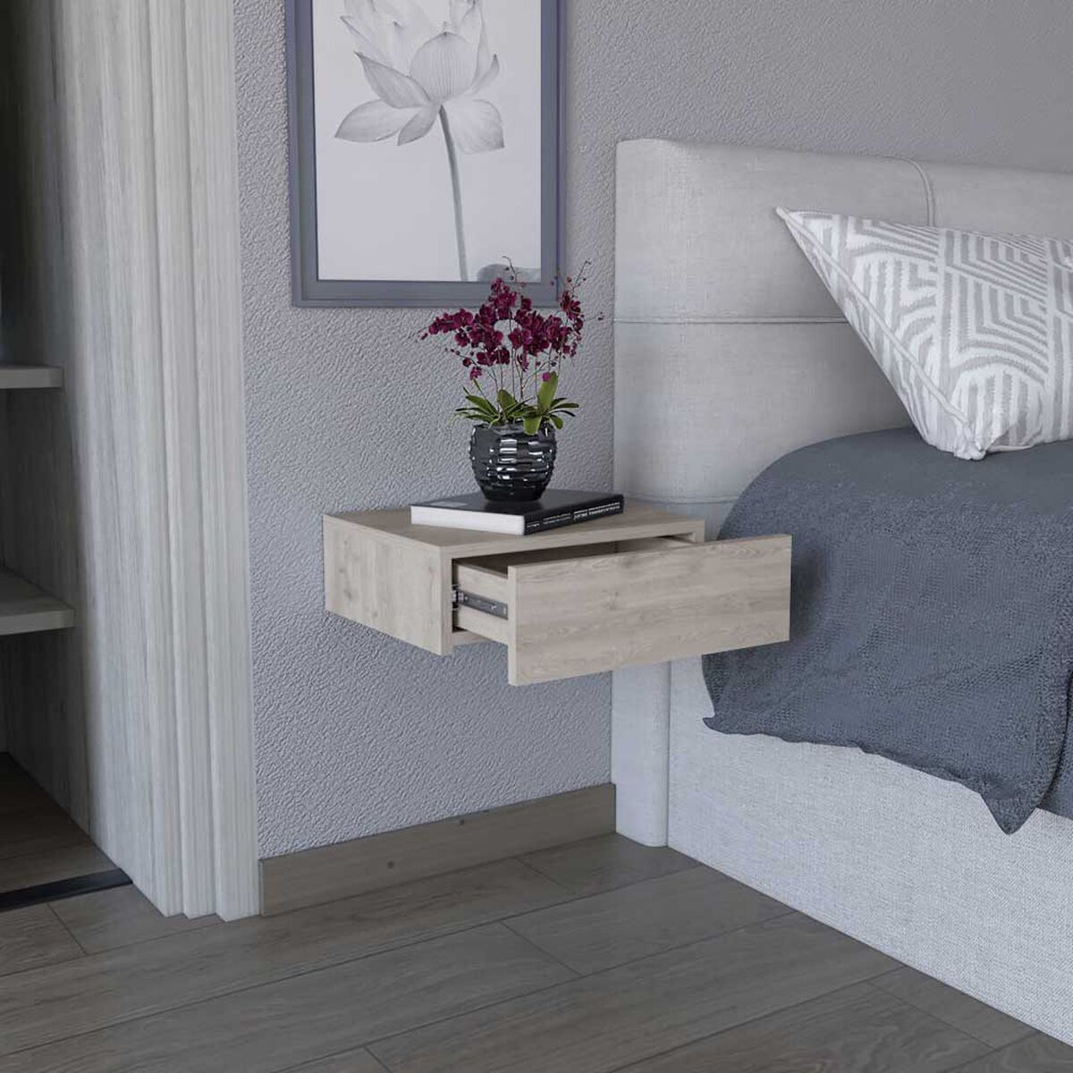 Velador TuHome Milano Flotante Ceniza