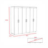 Clóset TuHome Amatista 6 Puertas 2 Cajones