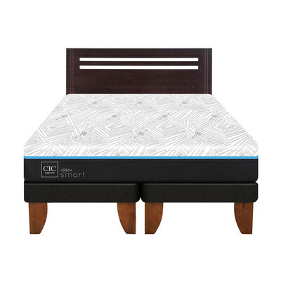 Imagen 1 del producto Cama Europea CIC Green Infinity 2 Plazas + 1 Respaldo Munich