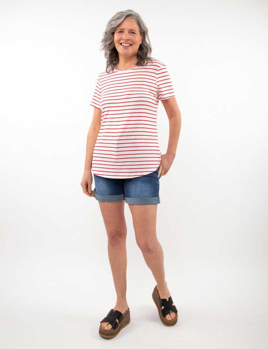 Polera Con Estampado Manga Corta Mujer Portman Club