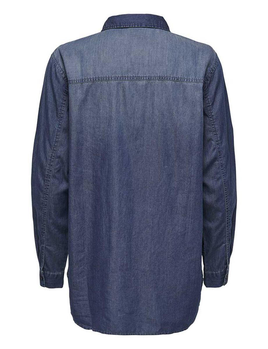 Blusa De Mezclilla Manga Larga Mujer Jacqueline De Yong