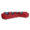 Sofá Seccional Modular Elegant Detail Houston 7 Cuerpos Rojo
