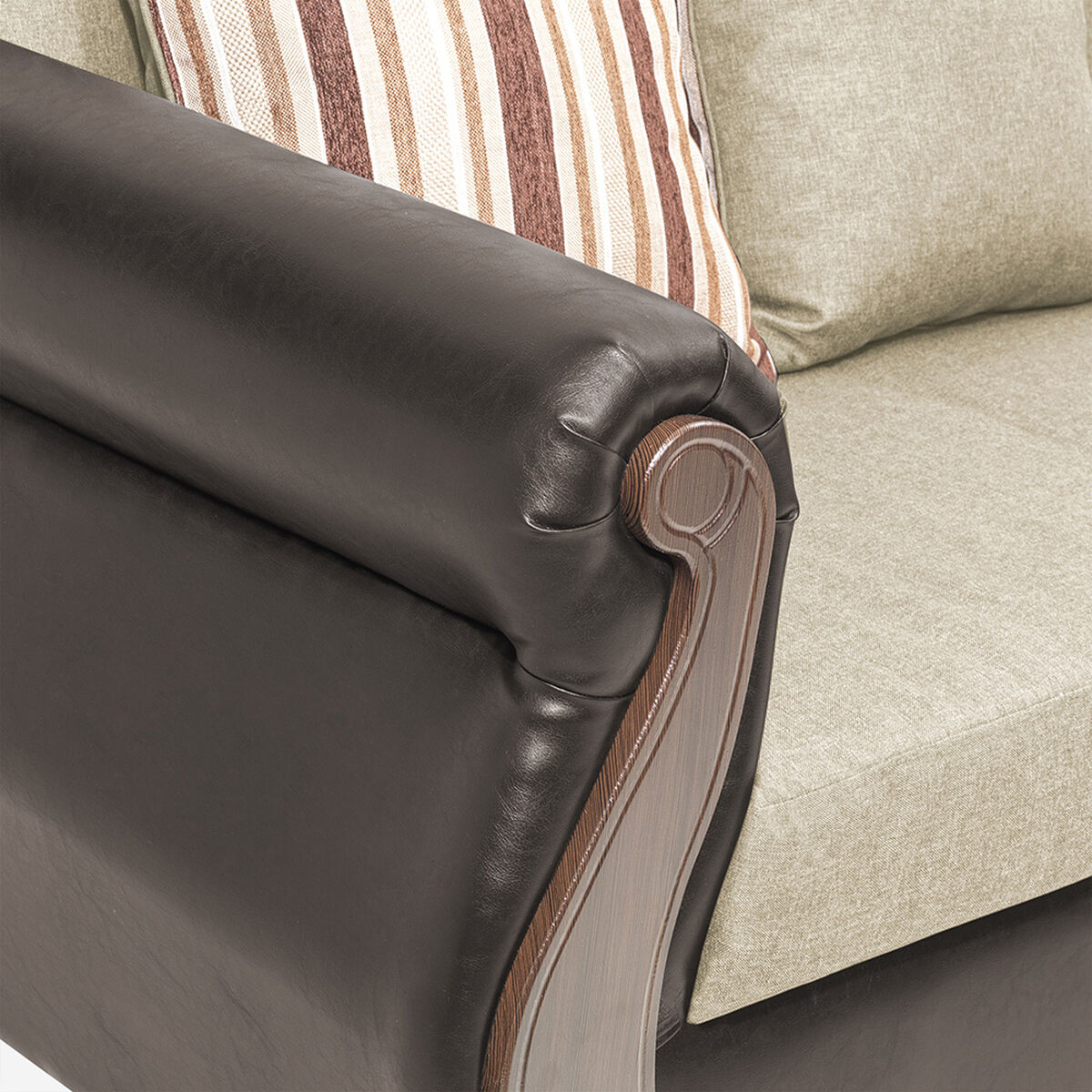 Sofá Seccional Reversible Innovamuebles New Bugambilia Beige 2-1 