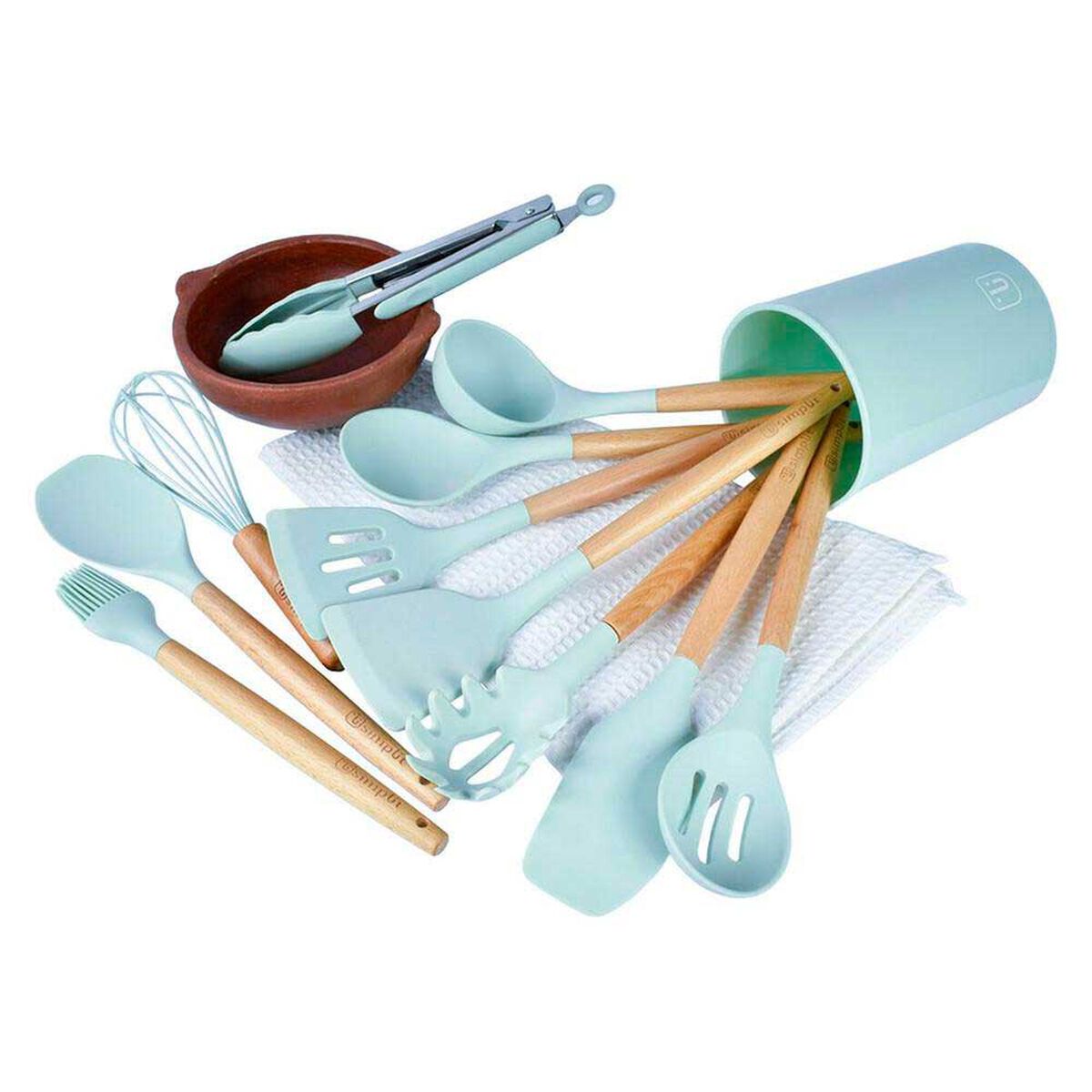 Kit Bater&iacute;a de Cocina Classic Simplit + Set 12 Utensilios Calipso