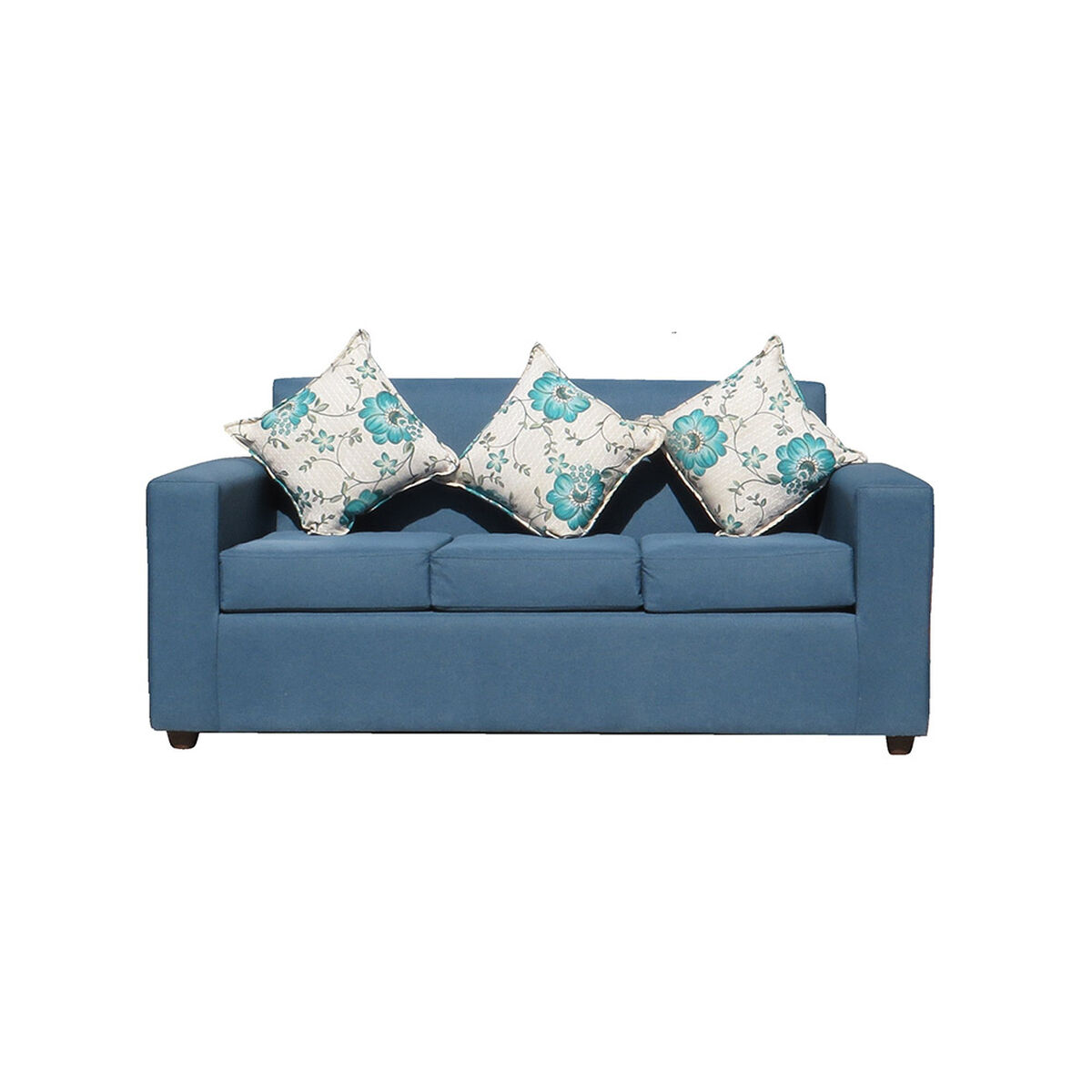 Juego de Living Almore Paris Sof&aacute; 3 Cuerpos + Dos Sillones 1 Cuerpo Azul