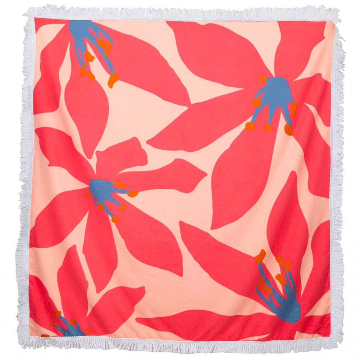 Toalla de Playa Cuadrada con Flecos Casanova Ibis 150x140 cm