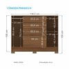 C&oacute;moda Altavision Pinhais 4 Cajones 2 Puertas Caf&eacute;