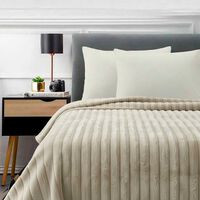 Manta Rabbit Soft Fur  Zibel Crudo, Gris, Chocolate