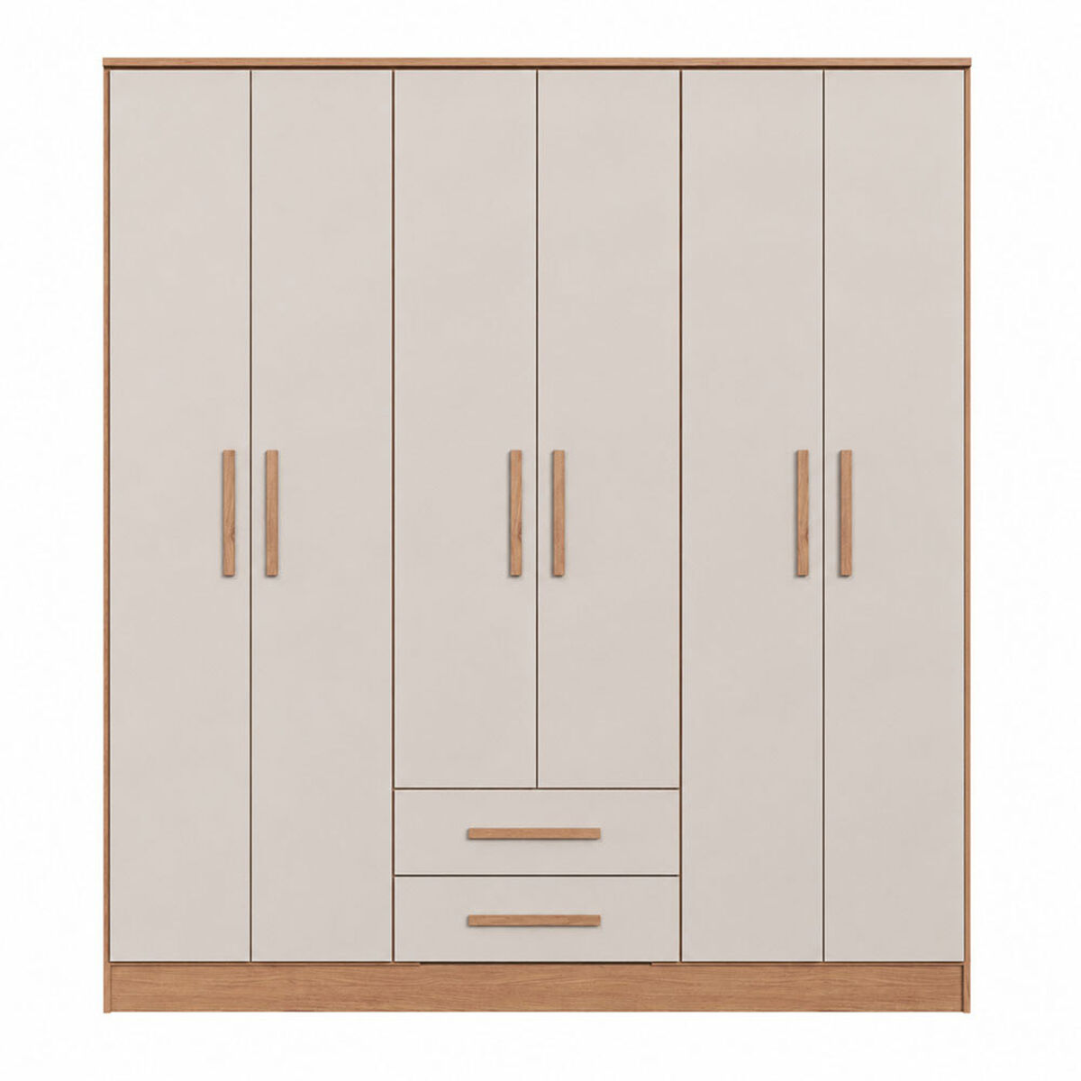 Closet Vekkahome Americano 6 Puertas 2 Cajones Beige