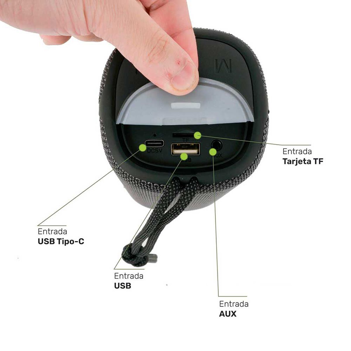 Parlante Bluetooth Lhotse Pulse On Gris