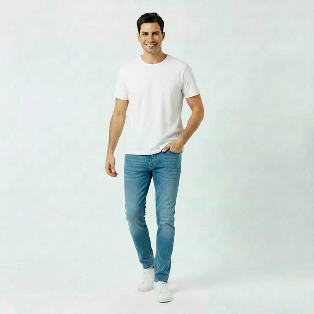 Jeans New Slim Tiro Medio Hombre Ellus