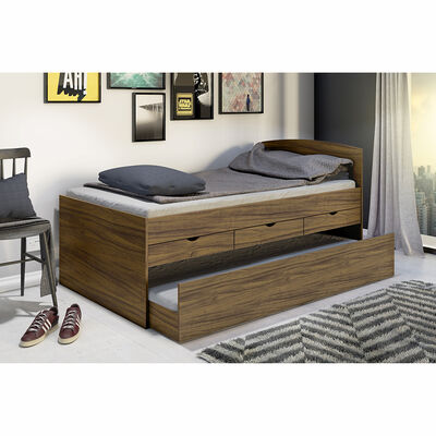 Imagen 1 del producto Cama Nido Casanova 1,5 Plazas Juvenil 3 Cajones Nogal