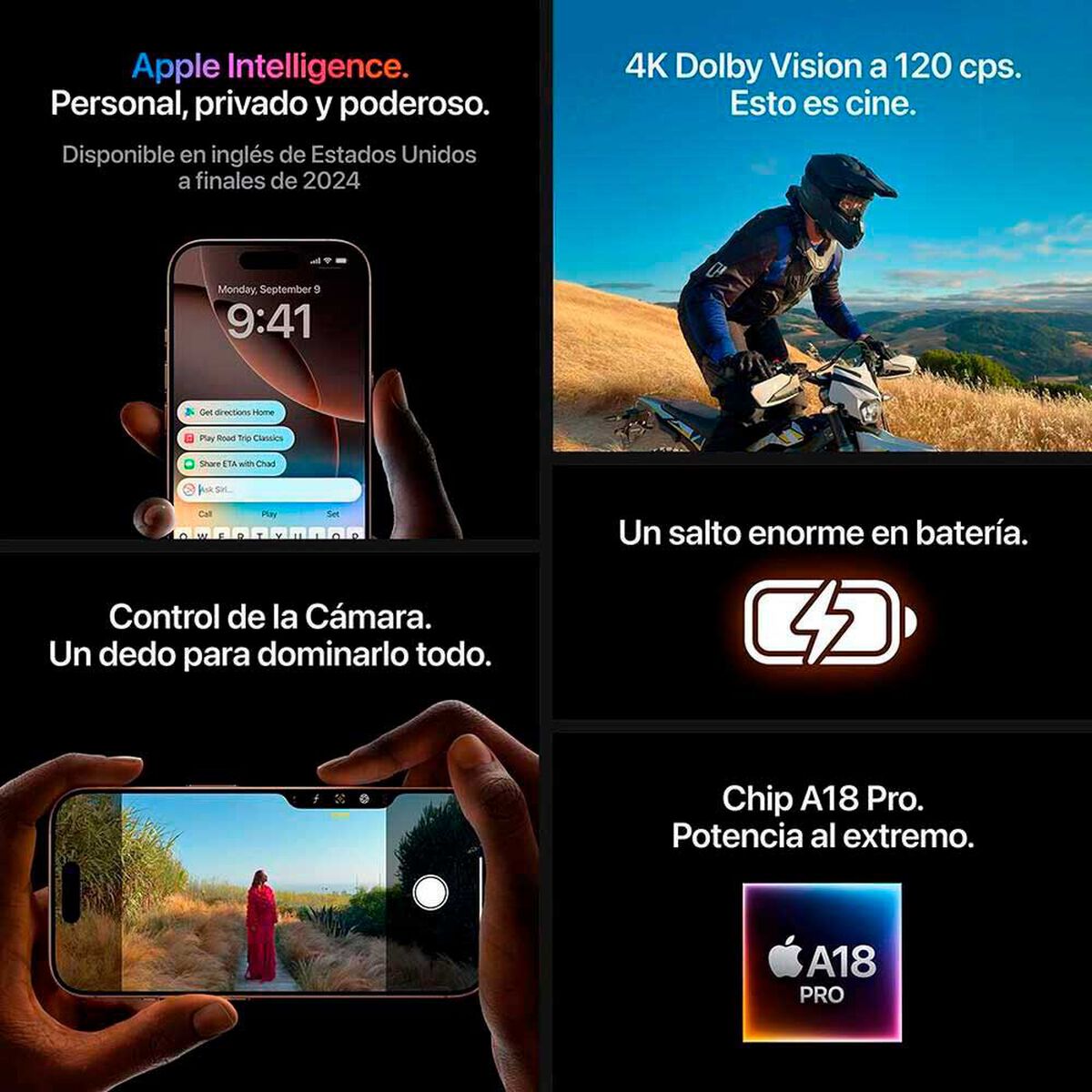 Apple Smartphone iPhone 16 Pro 128GB Blanco 6,3" Liberado