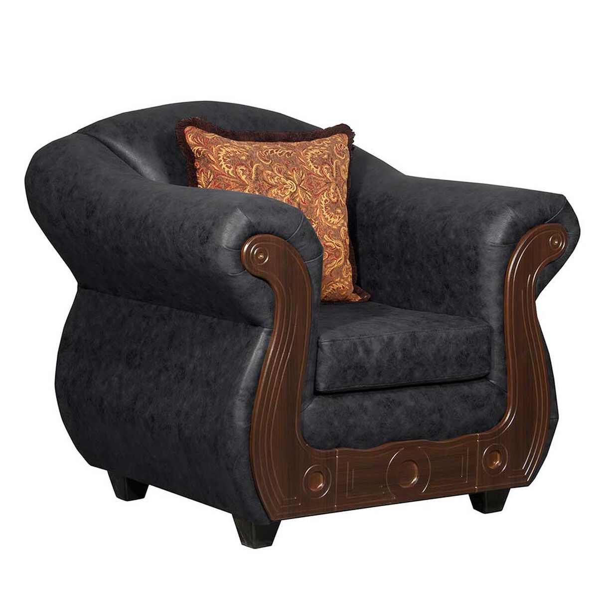 Juego de Living Black Factory Estambul 5 Cuerpos Negro