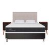 Box Spring CIC 2 Plazas New Ortopedic + Respaldo + 2 Veladores Tigris + Almohada