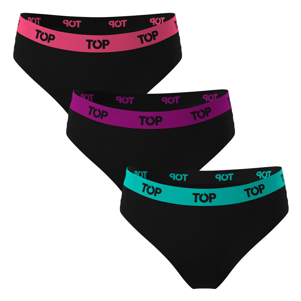 Pack 3 Unidades Calzón Bikini de Algodón Niña Top