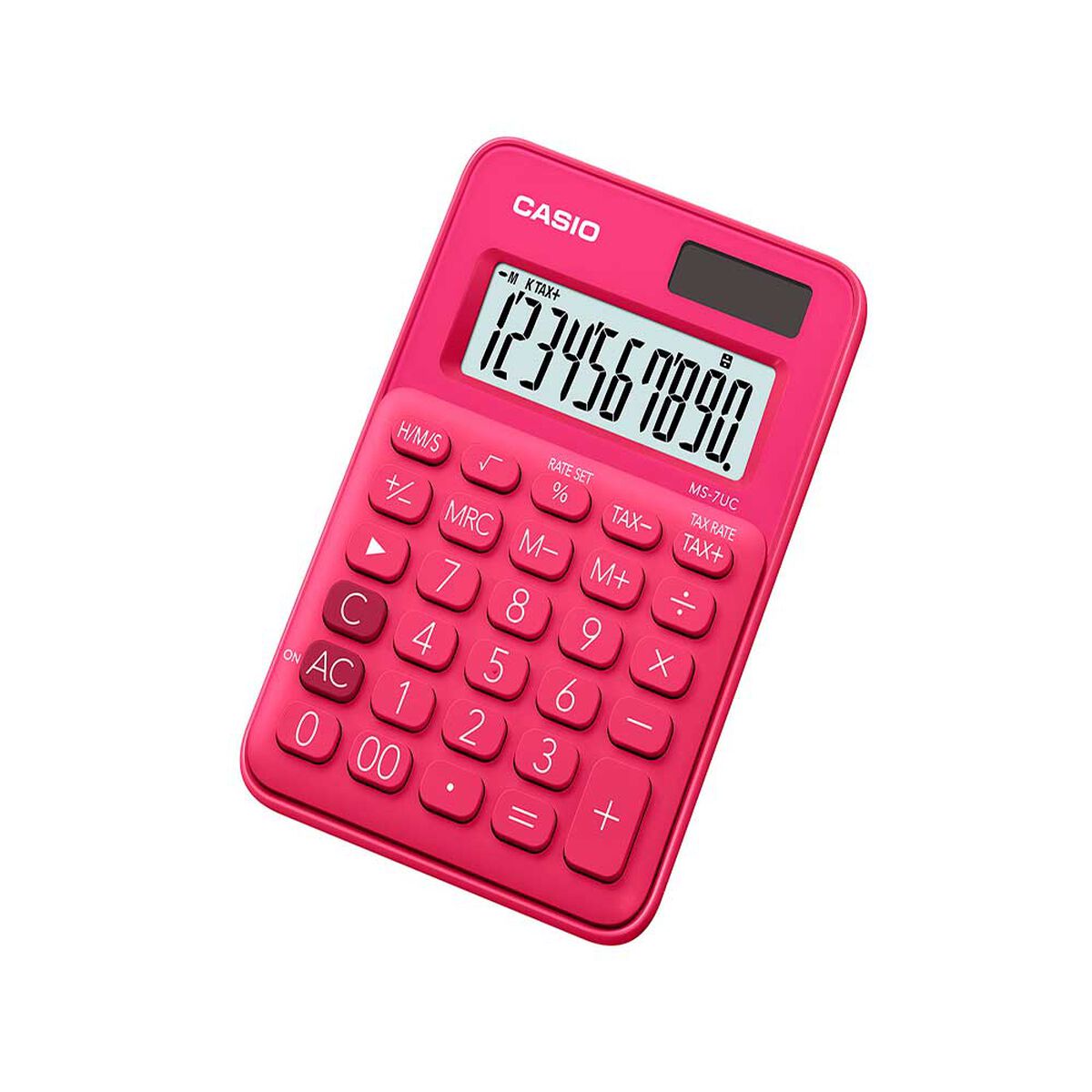Calculadora de Escritorio Casio MS-7UC-RD Color Rojo