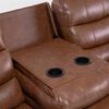 Juego de Living Reclinable Daniels Sof&aacute; 3 Cuerpos + 2 Bergers Roma Caf&eacute;