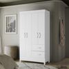 Clóset Vekkahome Mobi 4 Puertas 2 Cajones Blanco