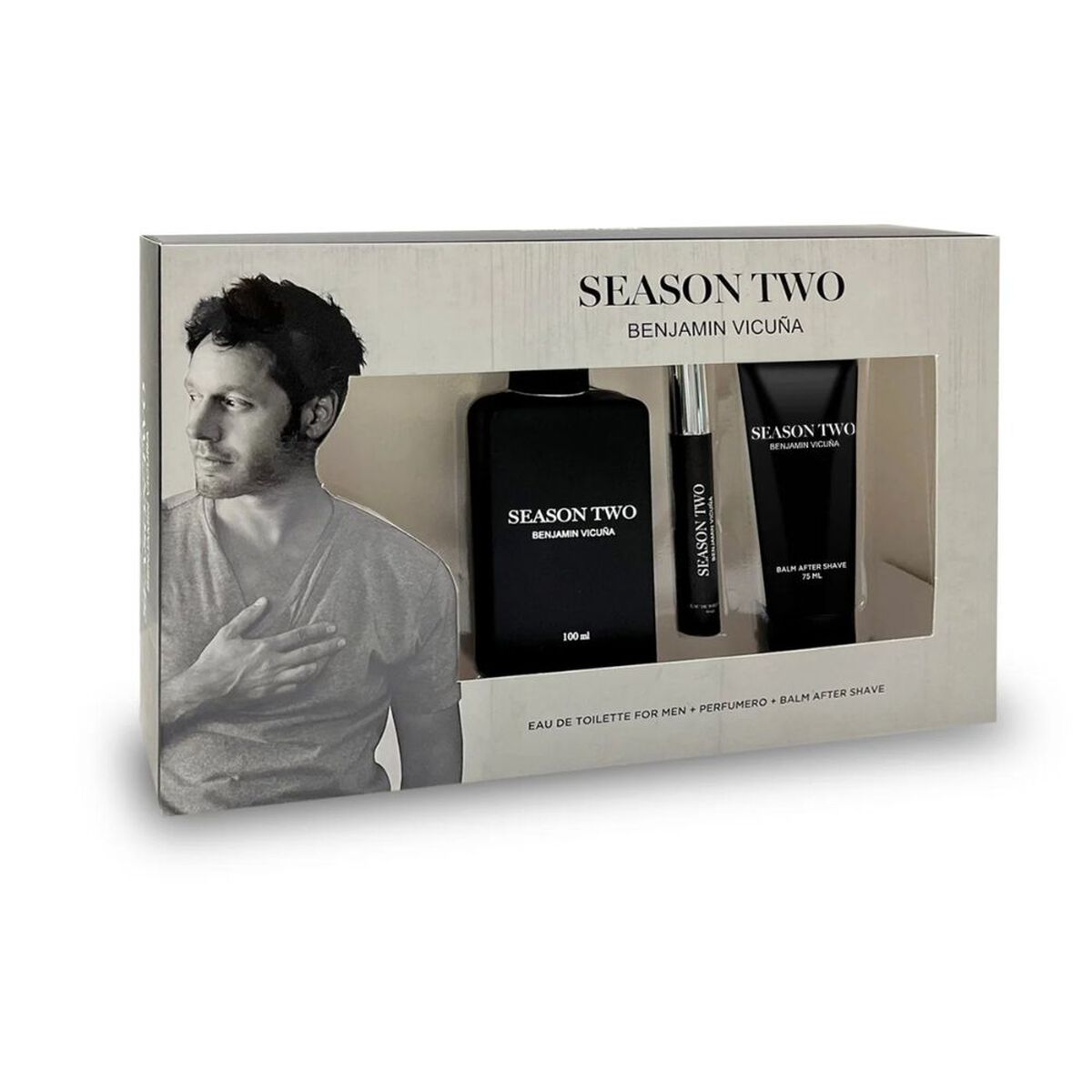 Set Perfume Benjamín Vicuña Season Two EDT 100 ml + After Shave + Perfumero