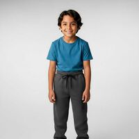 Pantalón Buzo Niño Chess Grafito, Gris-Mel, Negro, Oliva