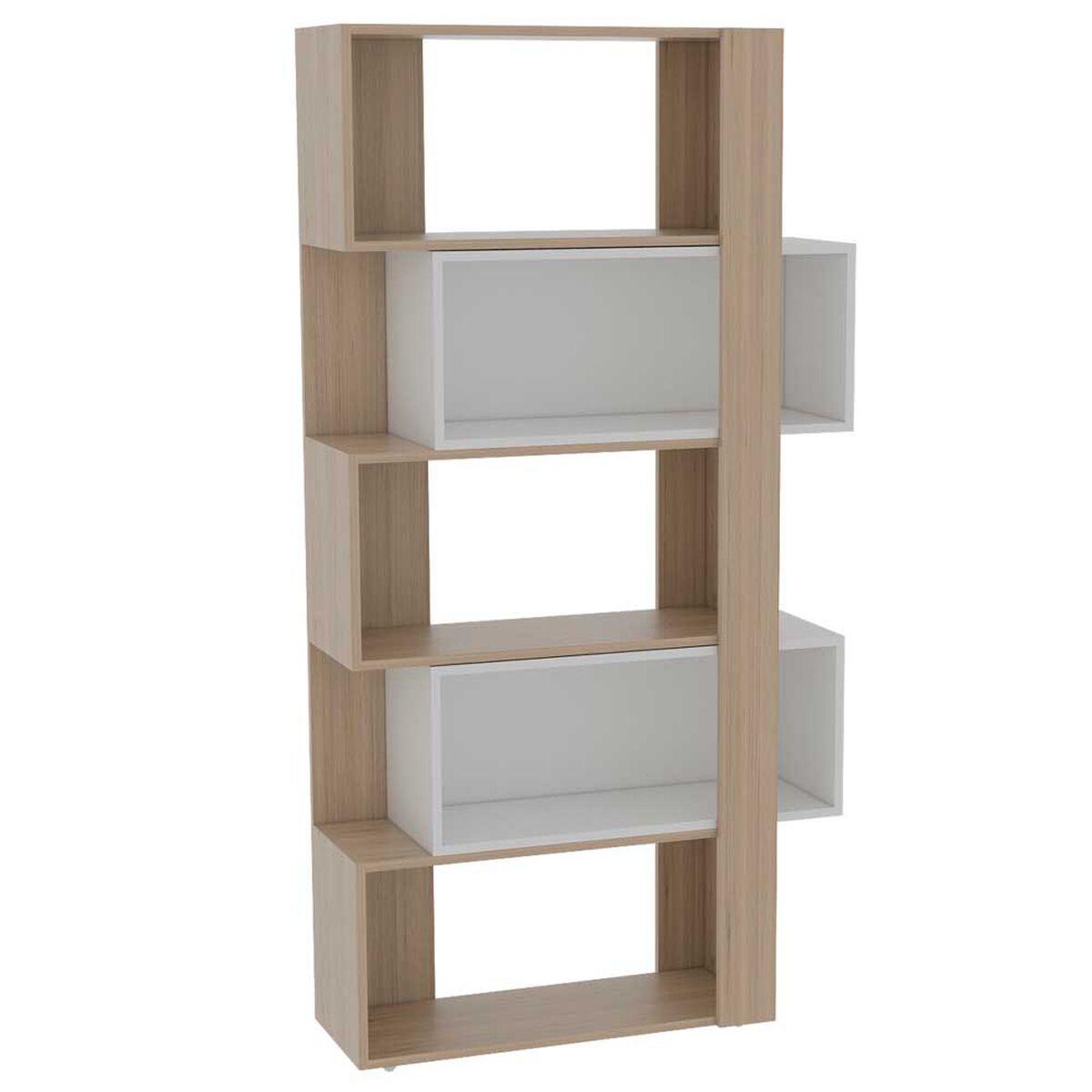 Combo Bar Esquinero + Biblioteca TuHome Beijing Wengue Blanco