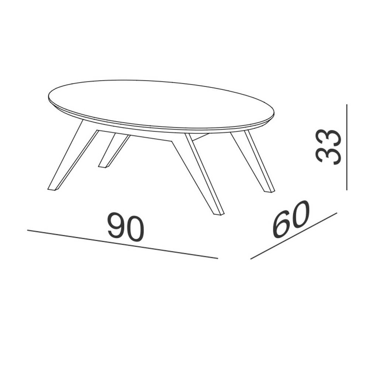 Mesa de Centro Roca Fronteiras Blanco Canela