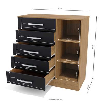 Imagen 2 del producto Cómoda Yardas S265 5 Cajones