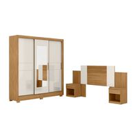 Closet Di Poretti Bahamas 3 Puertas 2 Cajones + Respaldo Ajustable