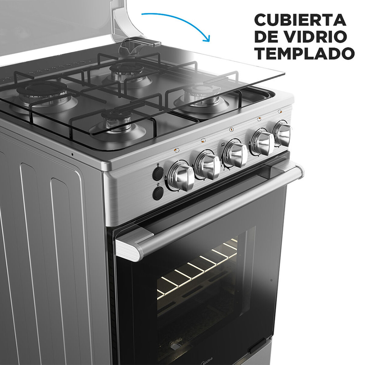 Cocina a Gas Midea MCG-4QSG20NS 4 Quemadores