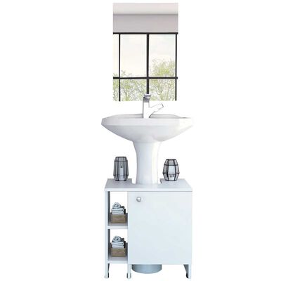 Imagen 2 del producto Combo Mueble Lavamanos + Espejo TuHome My Bath Blanco