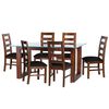 Juego de Comedor Latam Home Pamplona Granada 6 Sillas Cuero Caf&eacute; Moro