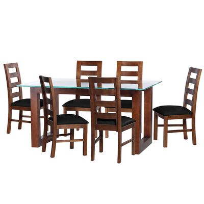 Imagen 1 del producto Juego de Comedor Latam Home Pamplona Granada 6 Sillas Cuero Café Moro