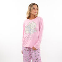 Pijama Manga Larga Mujer Bambi Rosado