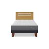 Cama Europea CIC 1,5 Plazas Anatomic + Respaldo Munich Mostaza