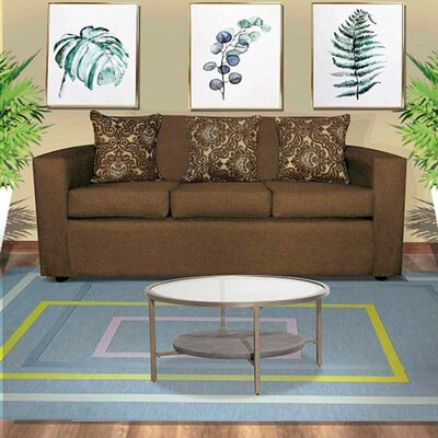 Imagen 2 del producto Juego de Living Almore Paris Sofá 3 Cuerpos + Dos Sillones 1 Cuerpo Café