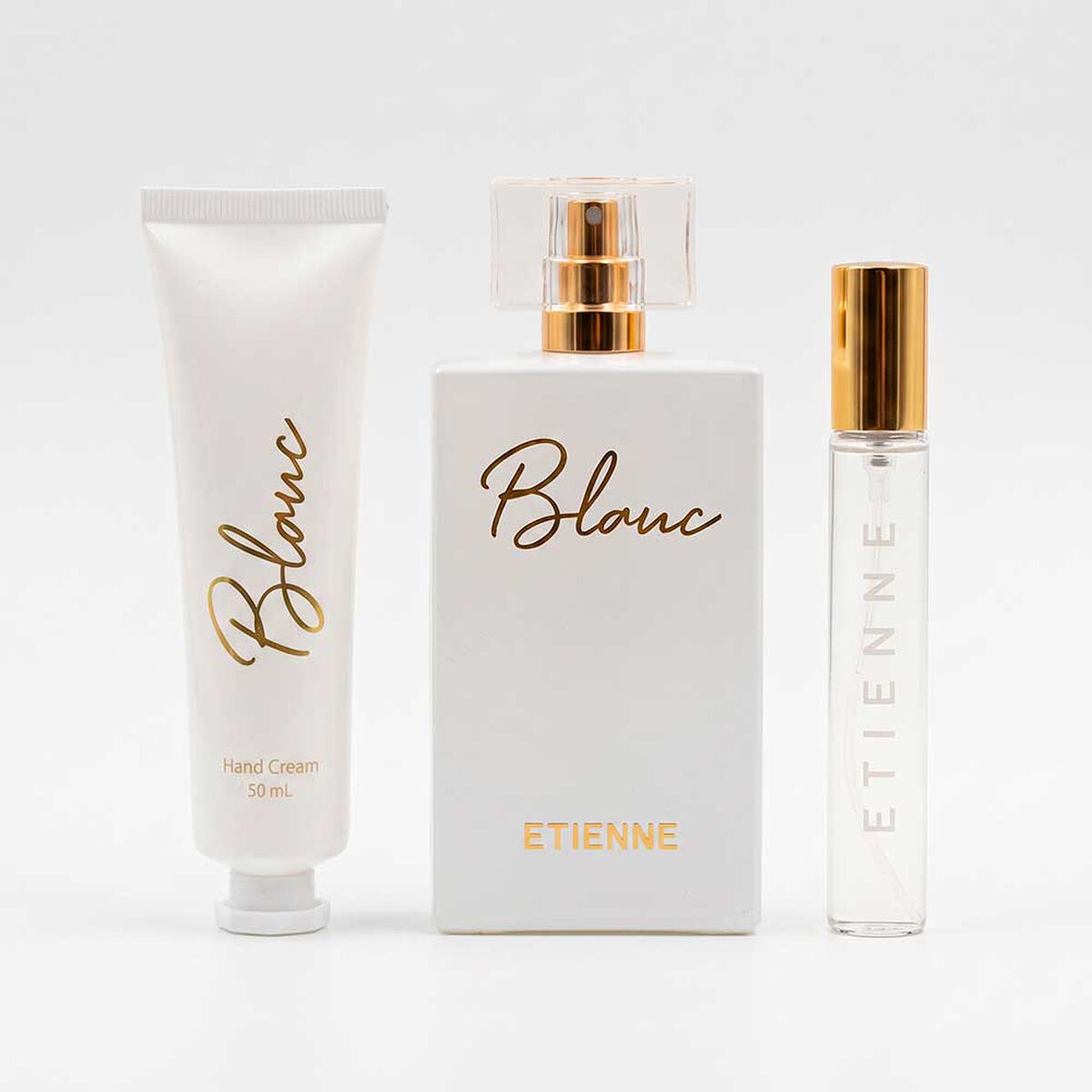 Set Perfume Etienne Mujer Blanc 100ml + Perfume 10ml + Hand Cream 50ml