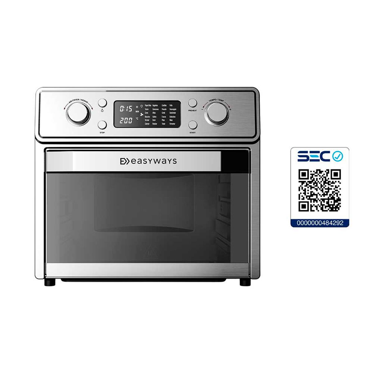 Horno Freidora de Aire Easyways Air Fryer Gourmet Pro 20 lts.
