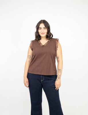 Imagen 1 del producto Polera Sin Mangas Mujer Extralindas Cafe