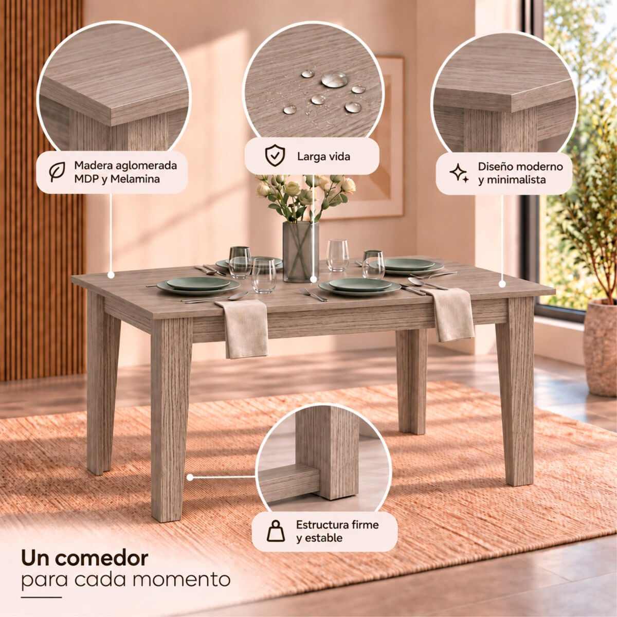Mesa de Comedor Tuhome Torino Positano