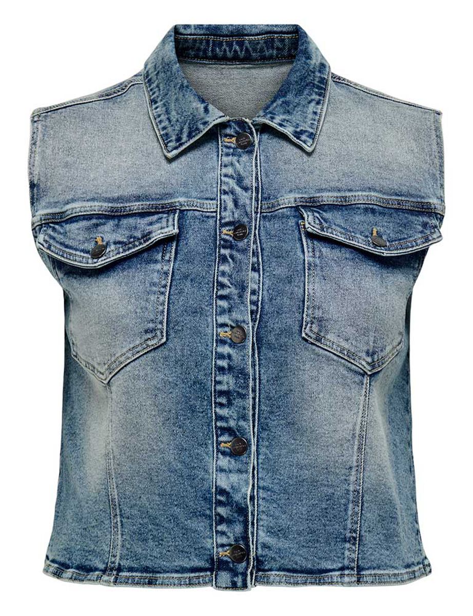 Chaqueta Denim Sin Mangas Mujer Only Carmakoma