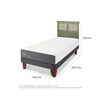 Cama Europea CIC 1,5 Plazas Smart + Respaldo Torino Olivo