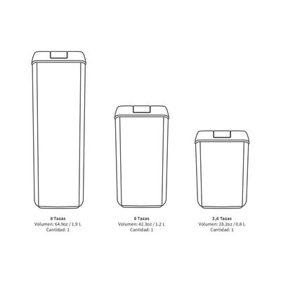 Imagen 2 del producto Set de 3 Contenedores Herméticos Plástico Simplit