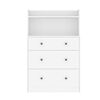 Cómoda Vekkahome White 3 Cajones Blanco